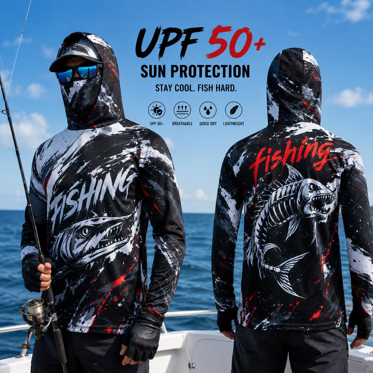 Outdoor Sun Protective Long Sl - Fishing 评论和价格