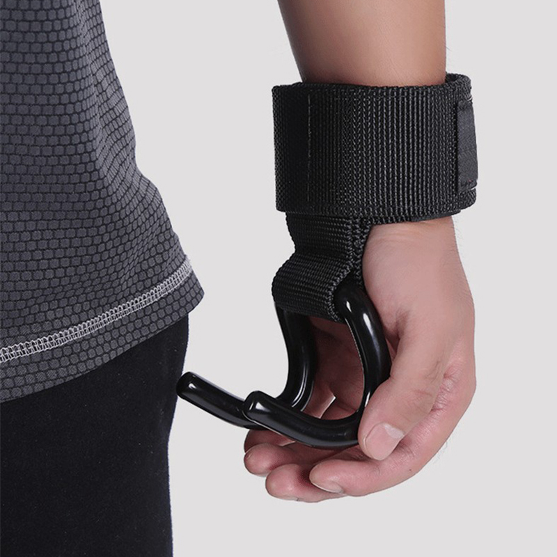 1PairWeight Lifting Hook Grips - Wrist Wraps Weightlifting Support 评论和价格