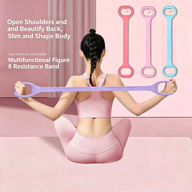 1/3Pcs 8-Shaped Resistance Ban - Pilates Bar Kit With Resistance Bands 评论和价格