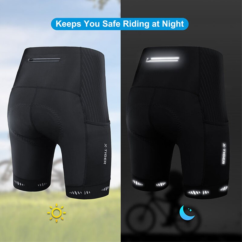 X-TIGER Men Cycling Shorts wit - Padded Cycling Shorts 5D Gel 评论和价格