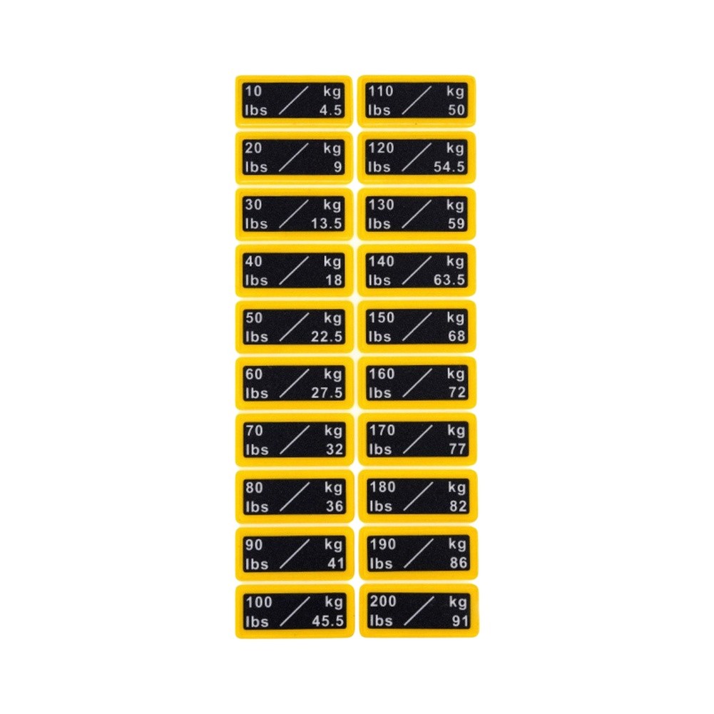2pcs Yellow Weight Sticker Lab - Fitness Equipment 评论和价格
