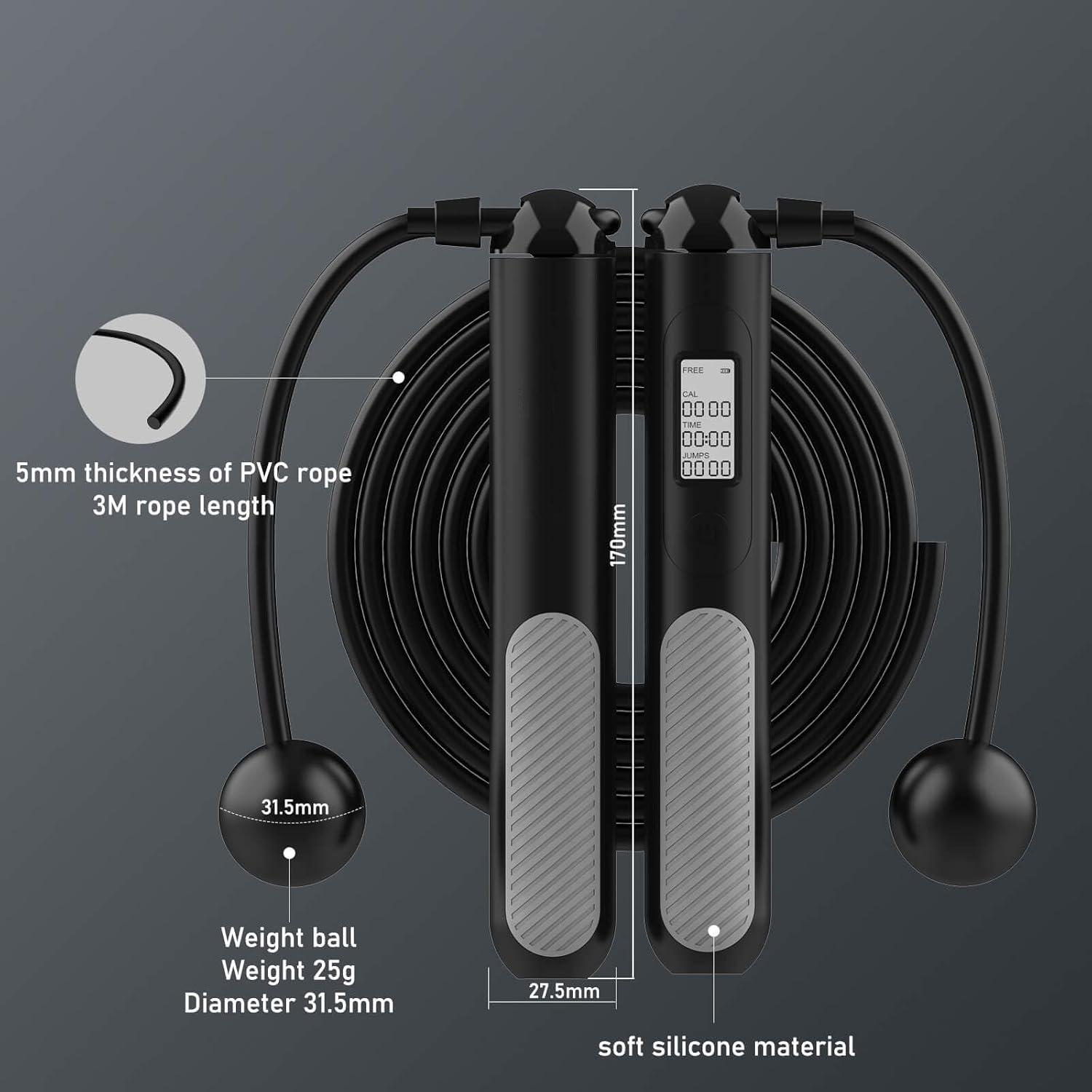 2-in-1 Smart Digital Weighted  - Smart Jump Rope Digital Counter 评论和价格