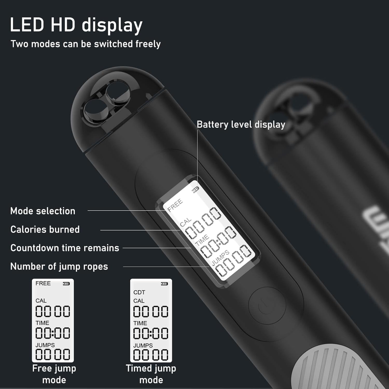 2-in-1 Smart Digital Weighted  - Smart Jump Rope Digital Counter 评论和价格