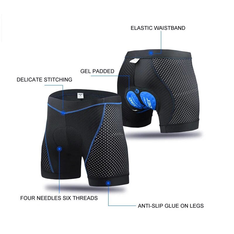 X-TIGER Men's Cycling Underwea - Padded Cycling Shorts 5D Gel 评论和价格