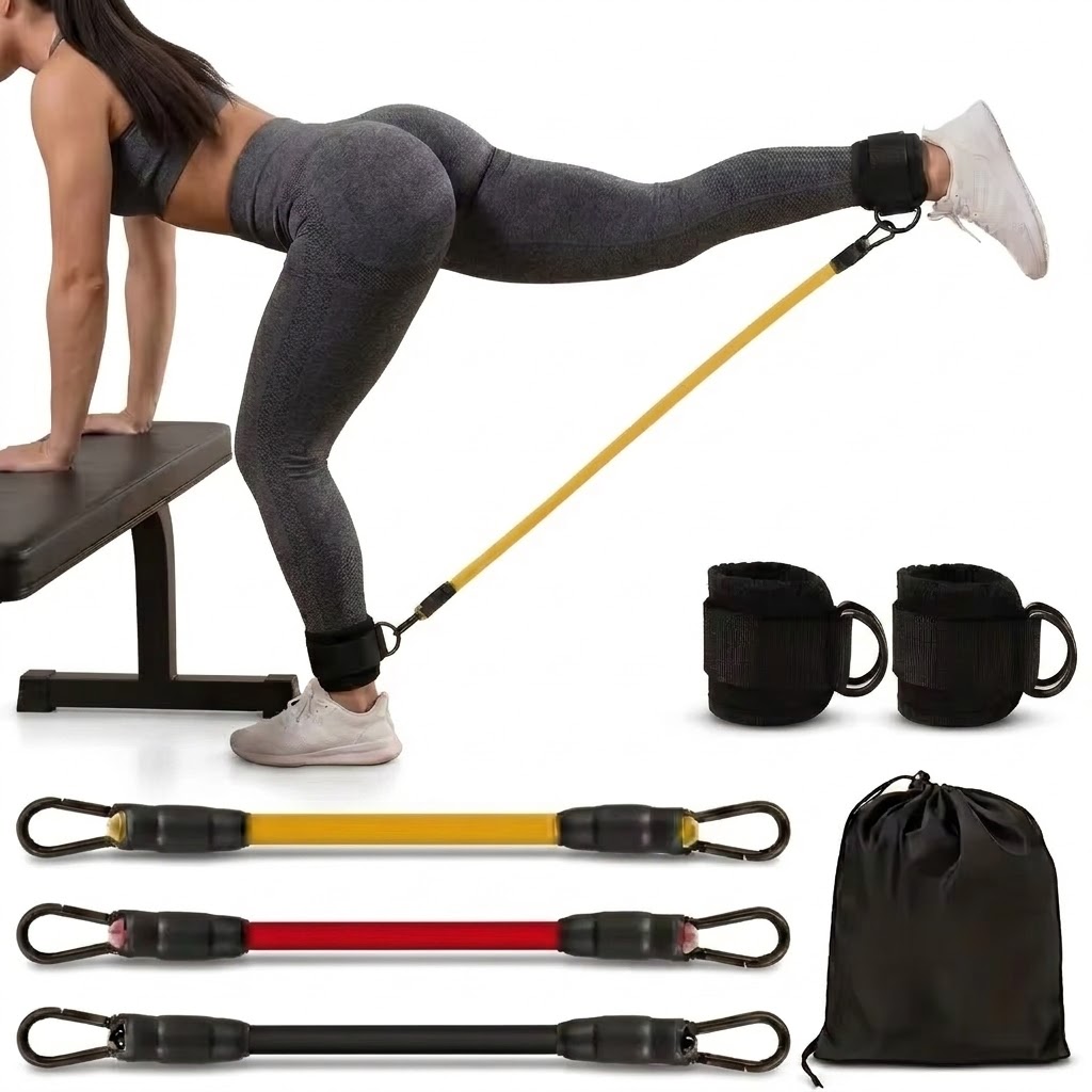 5‑Piece Ankle Resistance Band  - Resistance Bands Set With Handles 评论和价格