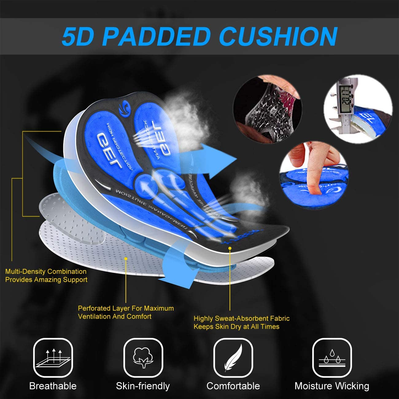 X-Tiger Cycling Underwear Pro  - Padded Cycling Shorts 5D Gel 评论和价格
