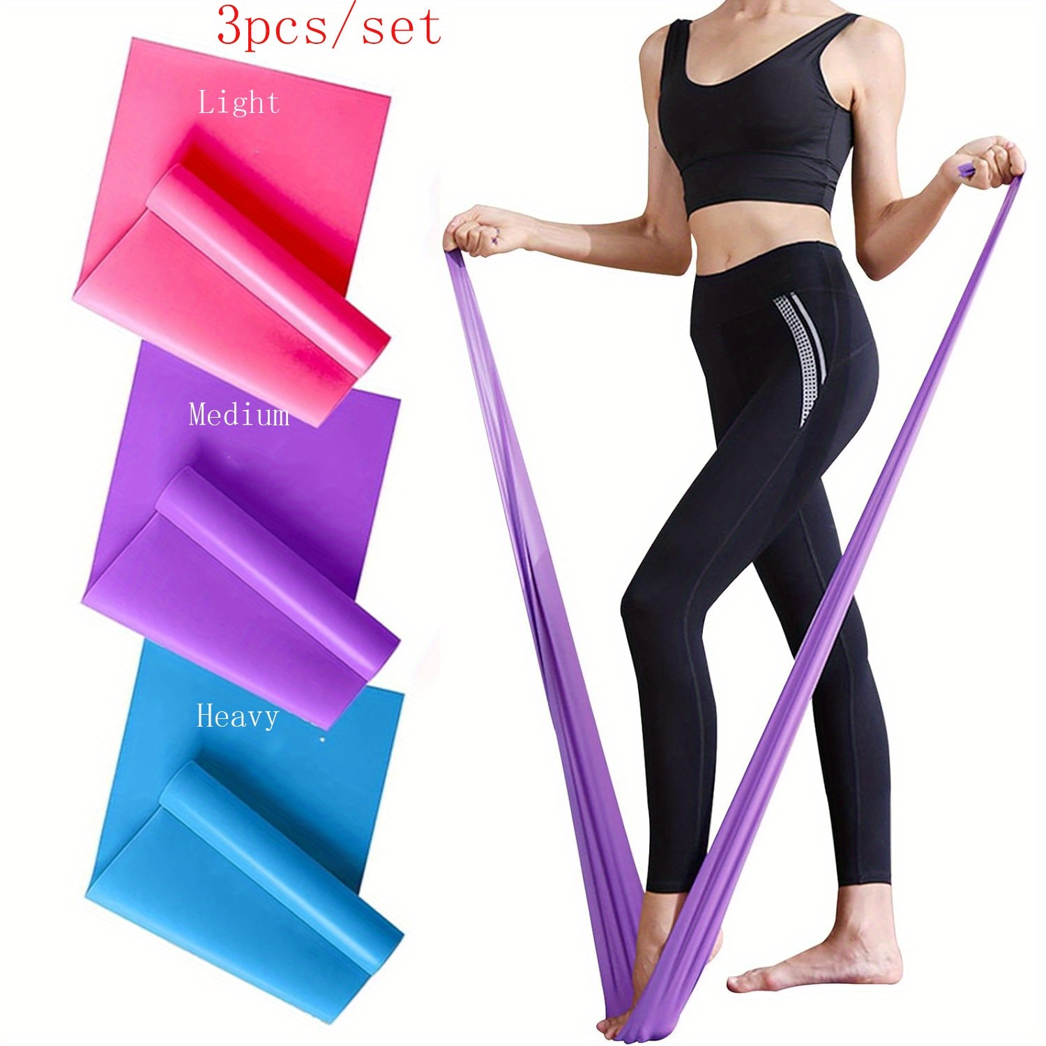 1/3pcs Resistance Bands for Me - Pilates Bar Kit With Resistance Bands 评论和价格