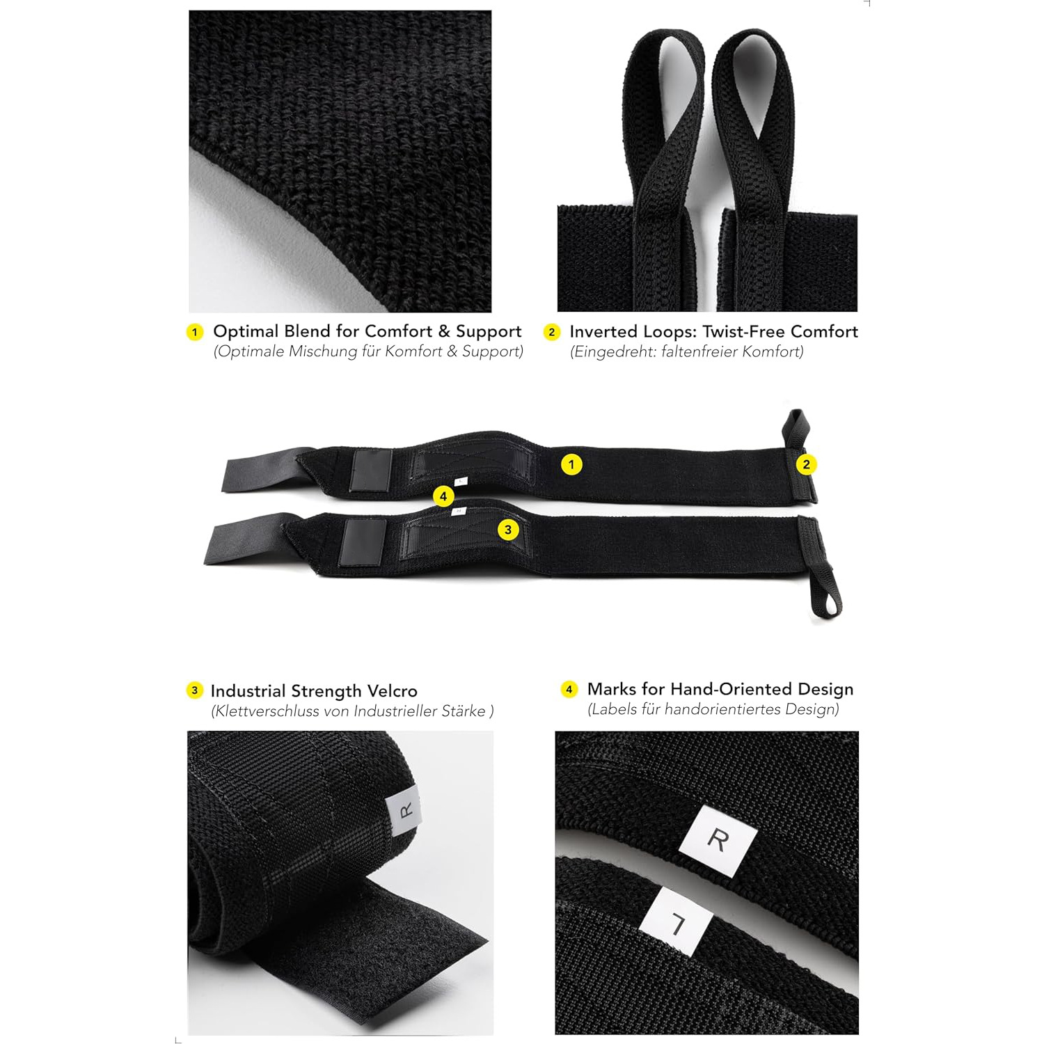 ‌Adjustable Deadlift Wrist Wra - Wrist Wraps Weightlifting Support 评论和价格