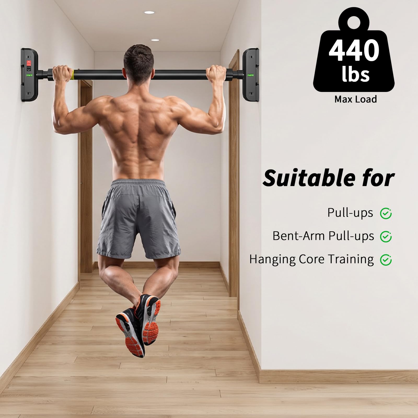 Pull Up Bar for Doorway, Door  - Door Pull Up Bar No Screw 评论和价格