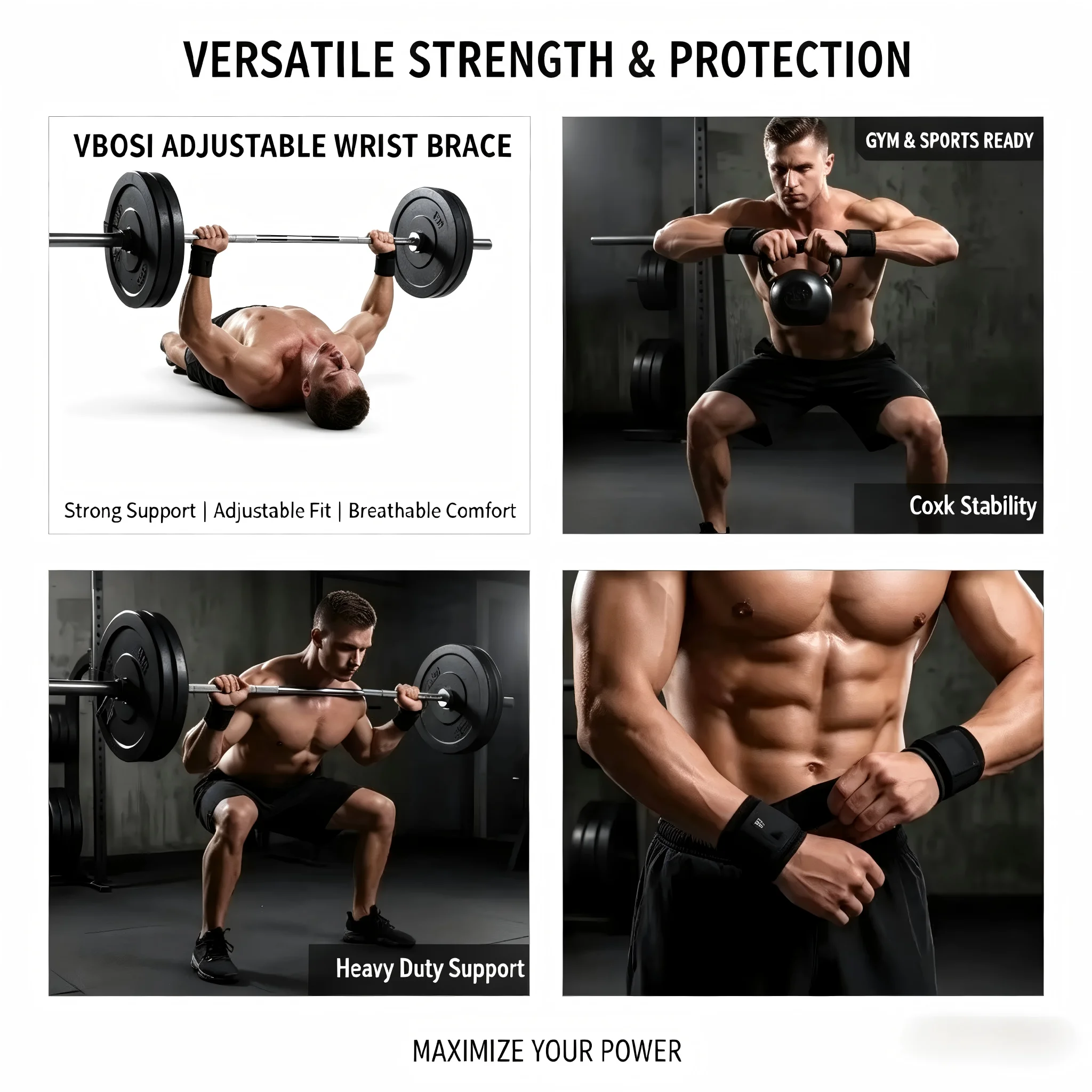 Professional Breathable Wrist  - Wrist Wraps Weightlifting Support 评论和价格