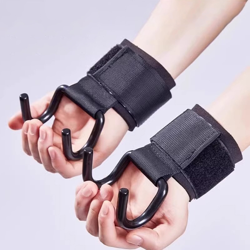 2PCS Weight Lifting Hook Grips - Wrist Wraps Weightlifting Support 评论和价格