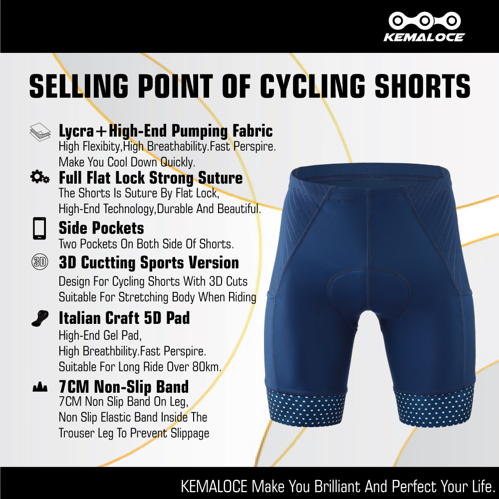 KEMALOCE Men's Cycling Shorts  - Padded Cycling Shorts 5D Gel 评论和价格