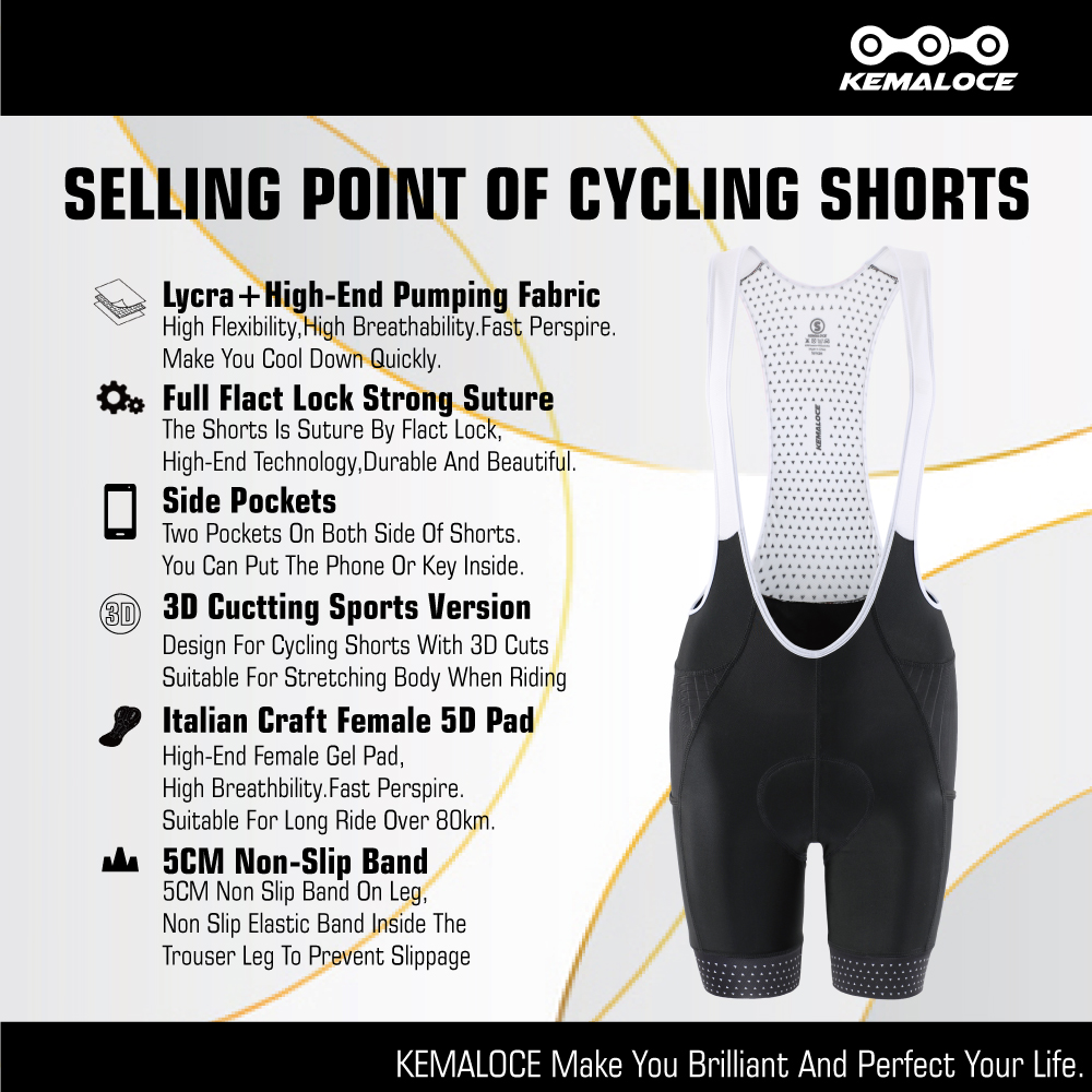 KEMALOCE Women's Cycling Bib S - Padded Cycling Shorts 5D Gel 评论和价格