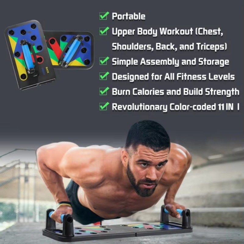 9-in-1 Foldable Push-Up Rack B - Push Up Board Foldable Multi Function 评论和价格